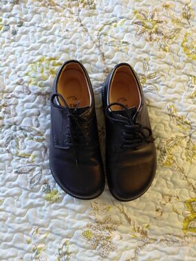 Birkenstock Black Leather Oxford Lace-Up Shoes